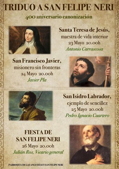 >Triduo a San Felipe Neri