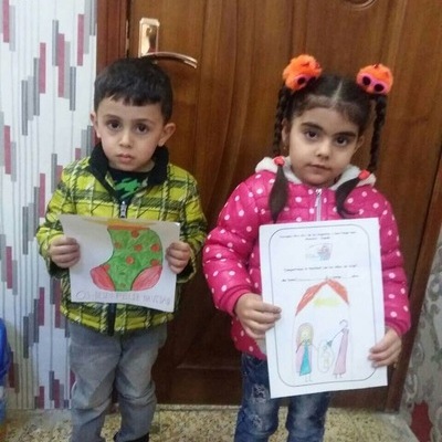 ...Y los dibujos de nuestros niños llegaron a Irak