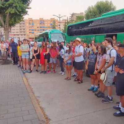 Los 150 jóvenes albaceteños ya caminan hacia #SantiagoApostol para vivir la #PEJ22  Rumbo a #Ourense. Primera etapa